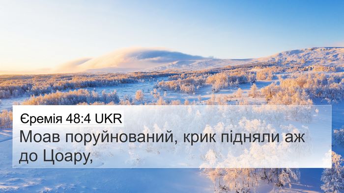 Єремія 48:4 UKR 4K Wallpaper - Моав поруйнований, крик - 4K Wallpaper Bible Verse