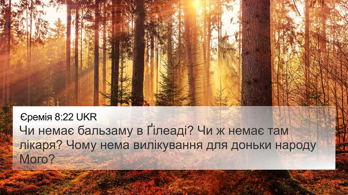 Єремія 8:22 UKR Bible Verse Image