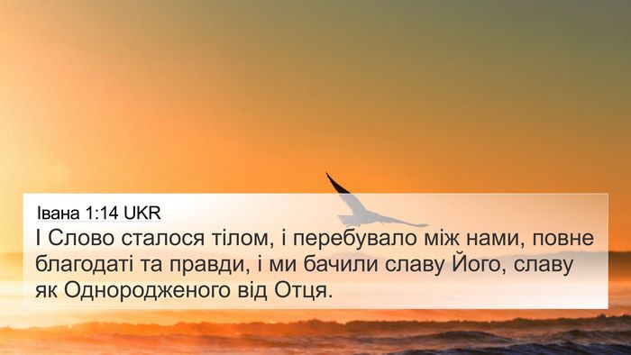 Івана 1:14 UKR Bible Verse Image
