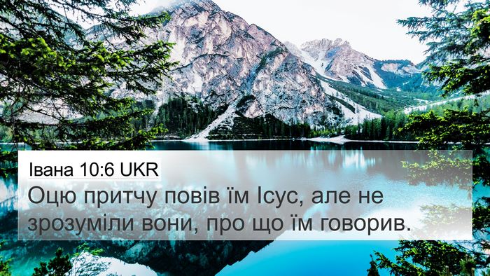 Івана 10:6 UKR Bible Verse Image