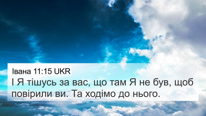 Івана 11:15 UKR Bible Verse Image
