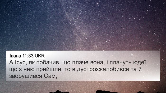 Івана 11:33 UKR Bible Verse Image