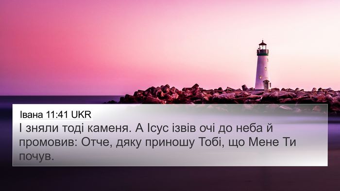 Івана 11:41 UKR Bible Verse Image