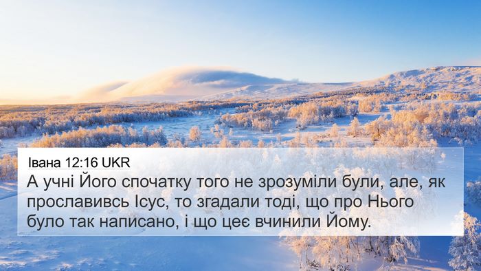 Івана 12:16 UKR Bible Verse Image