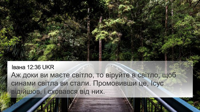 Івана 12:36 UKR Bible Verse Image