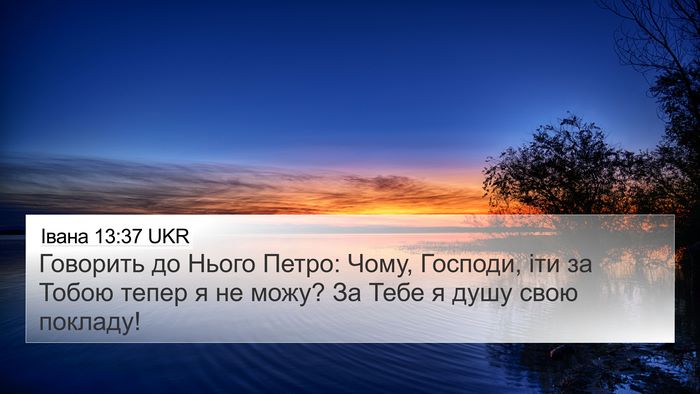 Івана 13:37 UKR Bible Verse Image