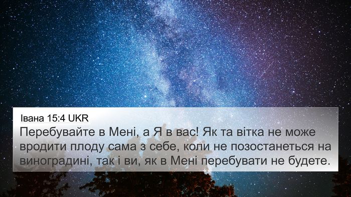 Івана 15:4 UKR Bible Verse Image