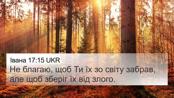 Івана 17:15 UKR Bible Verse Image