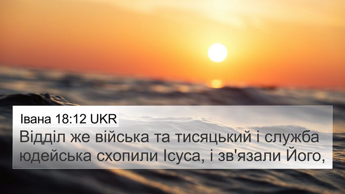 Івана 18:12 UKR Bible Verse Image