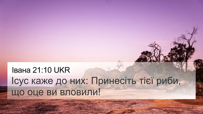 Івана 21:10 UKR Bible Verse Image