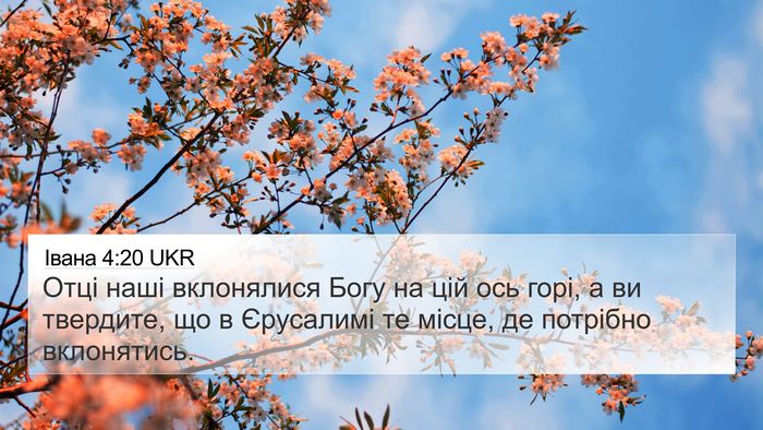 Івана 4:20 UKR Bible Verse Image