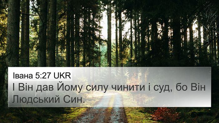 Івана 5:27 UKR Bible Verse Image