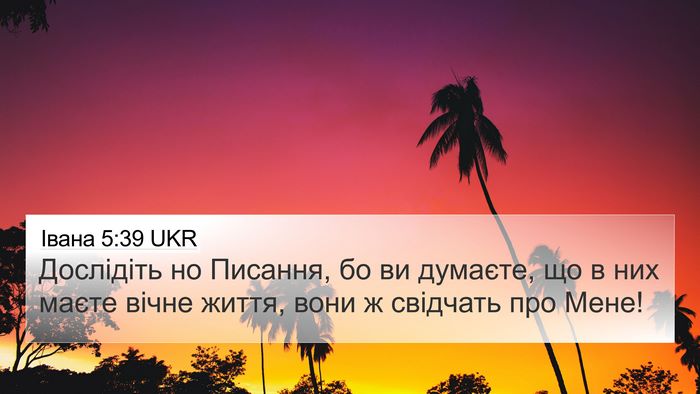 Івана 5:39 UKR Bible Verse Image