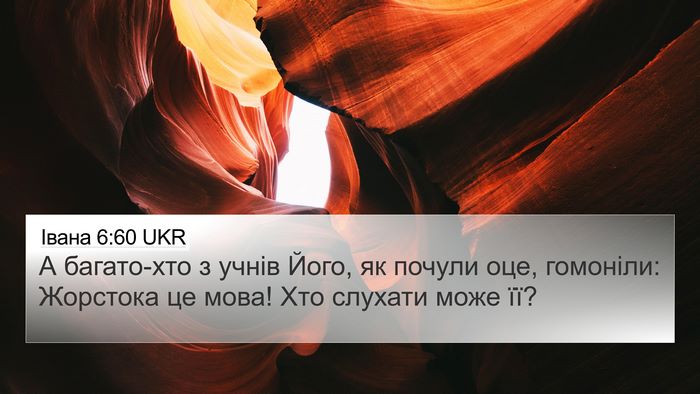 Івана 6:60 UKR Bible Verse Image