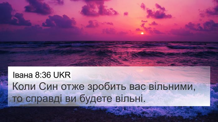 Івана 8:36 UKR Bible Verse Image