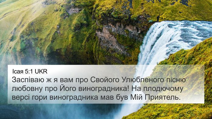 Ісая 5:1 UKR Bible Verse Image