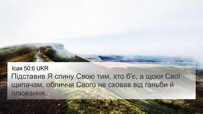 Ісая 50:6 UKR Bible Verse Image