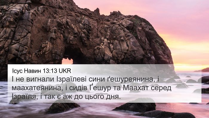 Ісус Навин 13:13 UKR Bible Verse Image