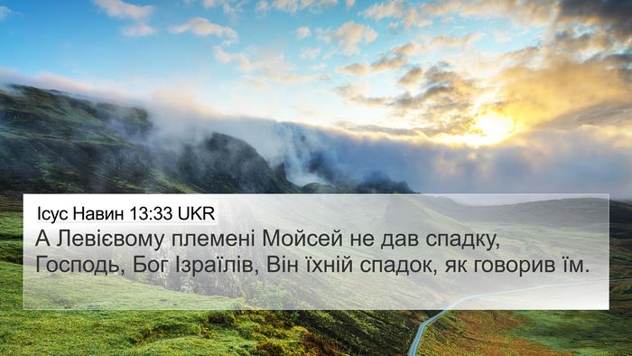 Ісус Навин 13:33 UKR Bible Verse Image