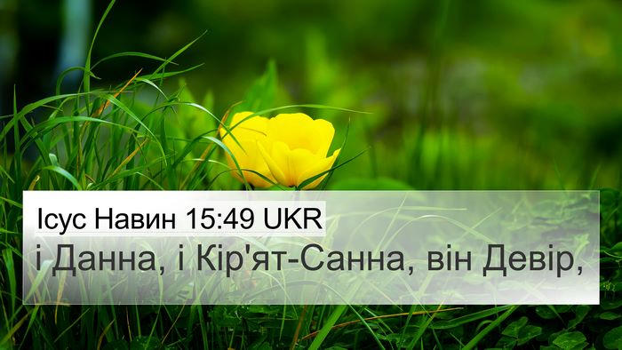 Ісус Навин 15:49 UKR Bible Verse Image