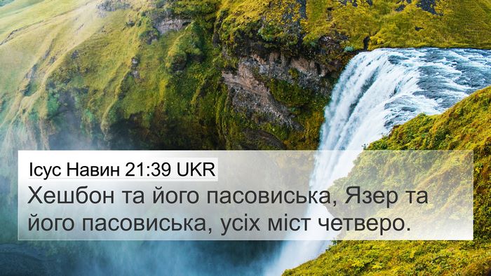 Ісус Навин 21:39 UKR Bible Verse Image