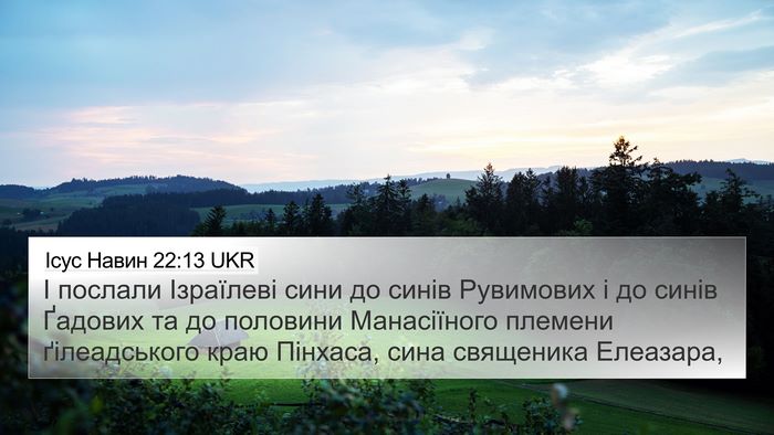 Ісус Навин 22:13 UKR Bible Verse Image