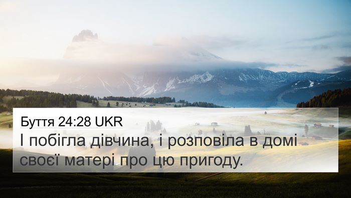 Буття 24:28 UKR Bible Verse Image