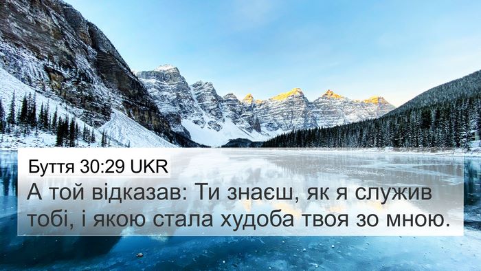 Буття 30:29 UKR Bible Verse Image