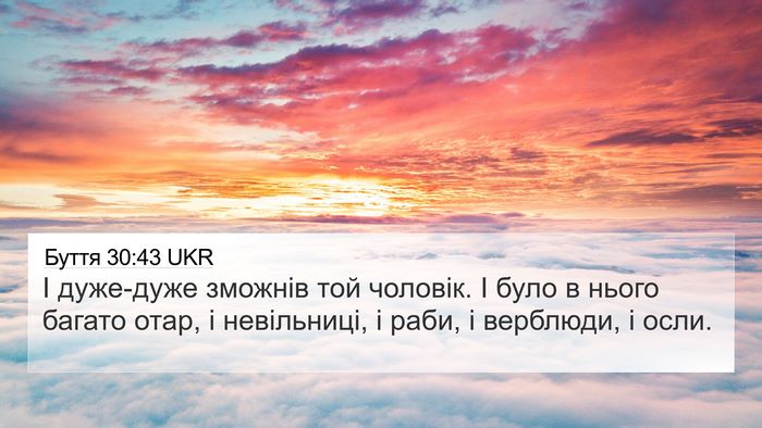 Буття 30:43 UKR Bible Verse Image