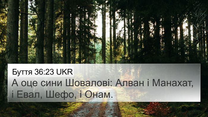 Буття 36:23 UKR Bible Verse Image