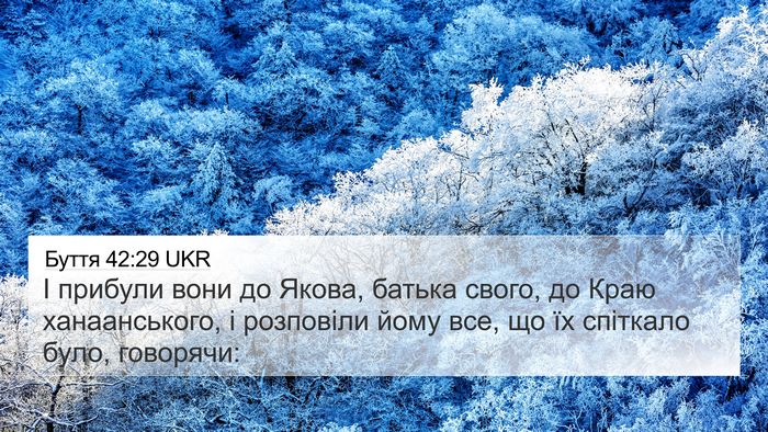 Буття 42:29 UKR Bible Verse Image