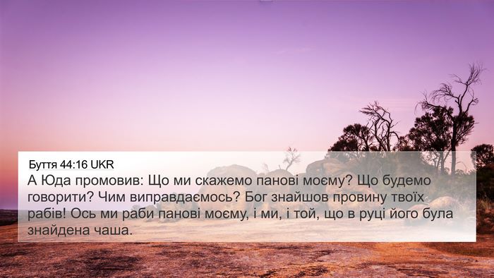 Буття 44:16 UKR Bible Verse Image