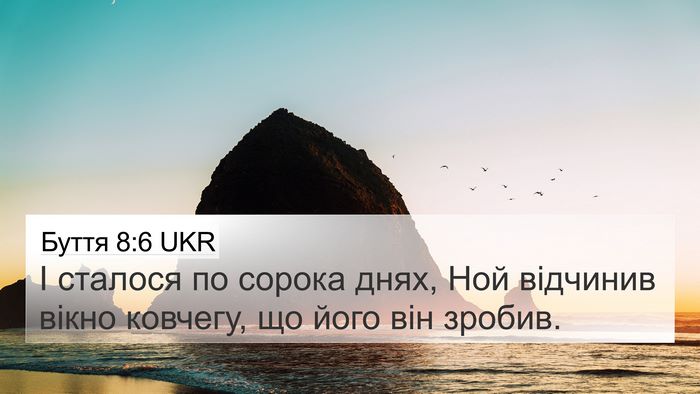 Буття 8:6 UKR 4K Wallpaper - І сталося по сорока днях, - 4K Wallpaper Bible Verse