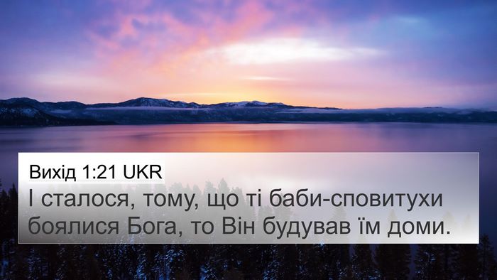Вихід 1:21 UKR Bible Verse Image