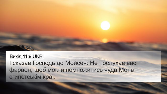 Вихід 11:9 UKR Bible Verse Image