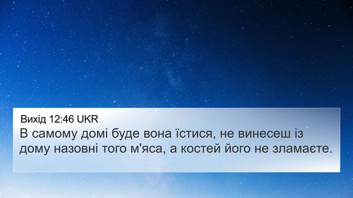 Вихід 12:46 UKR Bible Verse Image