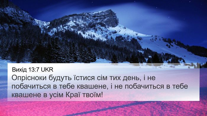 Вихід 13:7 UKR Bible Verse Image