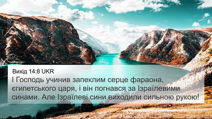 Вихід 14:8 UKR Bible Verse Image
