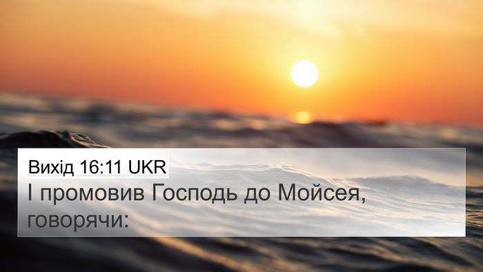 Вихід 16:11 UKR 4K Wallpaper - І промовив Господь до - 4K Wallpaper Bible Verse