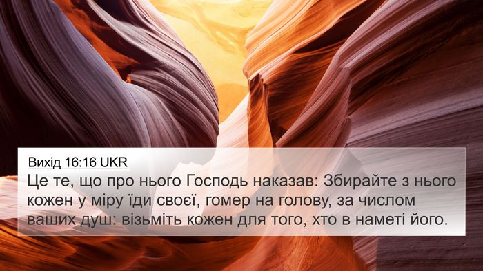 Вихід 16:16 UKR Bible Verse Image