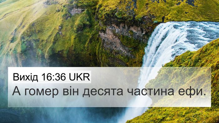 Вихід 16:36 UKR Bible Verse Image