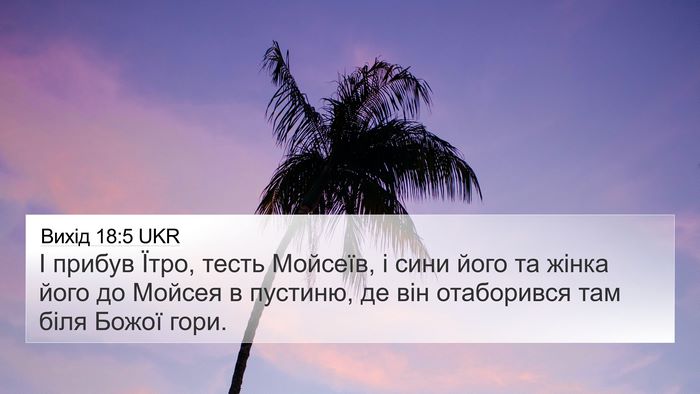 Вихід 18:5 UKR Bible Verse Image