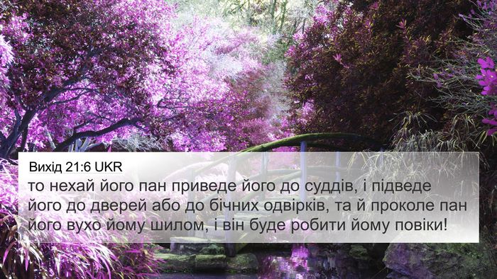 Вихід 21:6 UKR Bible Verse Image