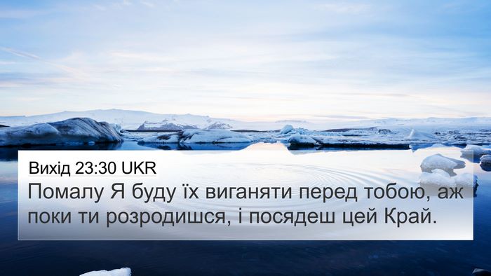 Вихід 23:30 UKR Bible Verse Image