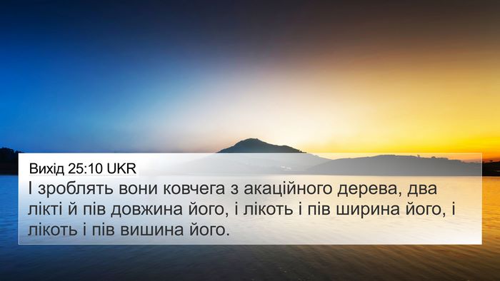 Вихід 25:10 UKR Bible Verse Image