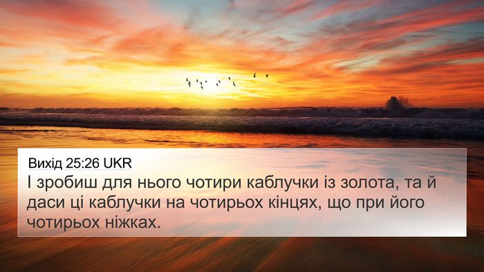 Вихід 25:26 UKR Bible Verse Image