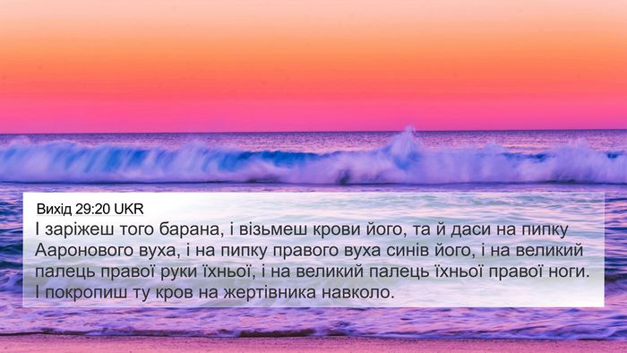 Вихід 29:20 UKR 4K Wallpaper - І заріжеш того барана, і - 4K Wallpaper Bible Verse