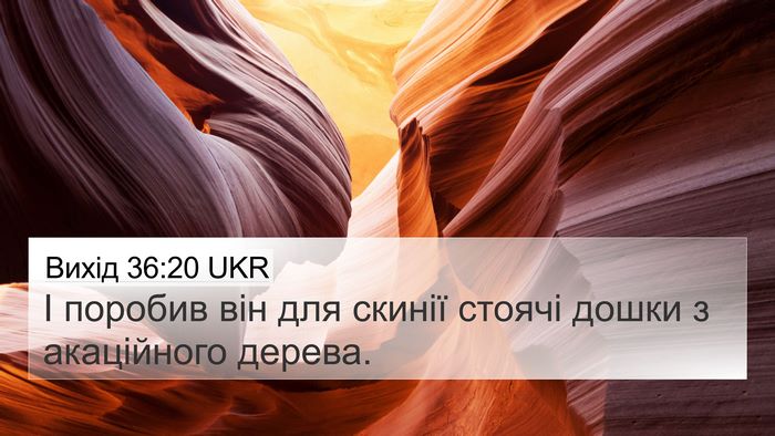 Вихід 36:20 UKR Bible Verse Image