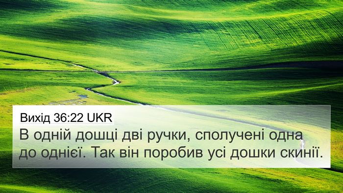 Вихід 36:22 UKR Bible Verse Image