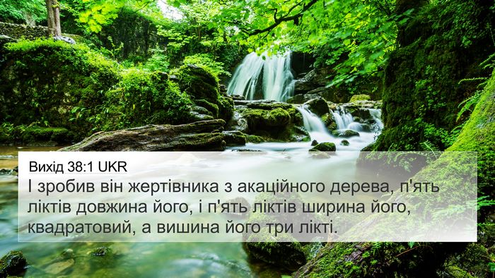 Вихід 38:1 UKR Bible Verse Image